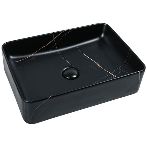 Bacha de Apoyar Abeto Marmol Negro Mate Aqualia AQ211821-MNM