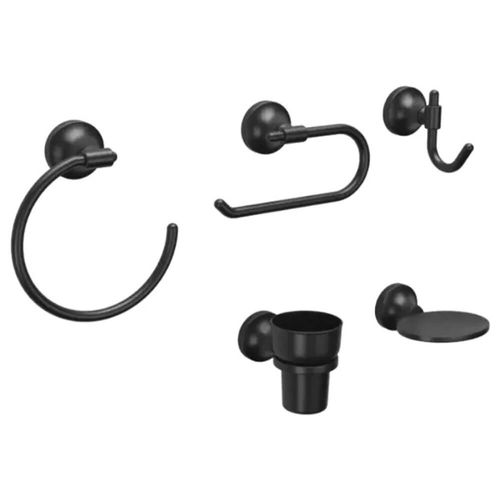 Accesorios Para Baño Estalgrif Serena Black 6 Piezas