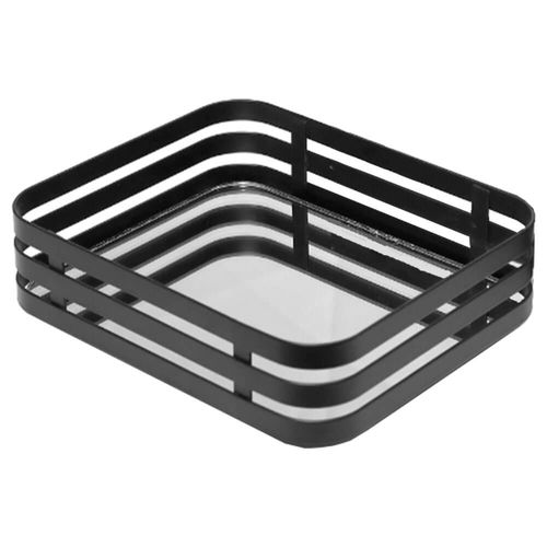 Bandeja Negra Cuadrada 20x16 Concepto Deco BAN0092-C