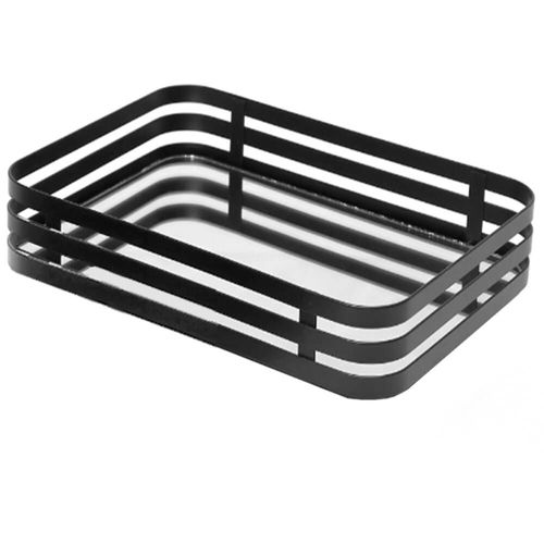 Bandeja Negra Cuadrada 25x18 Concepto Deco BAN0092-G