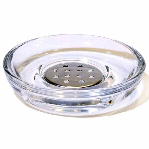 Jabonera Silver Vidrio Concepto Deco SPL0166