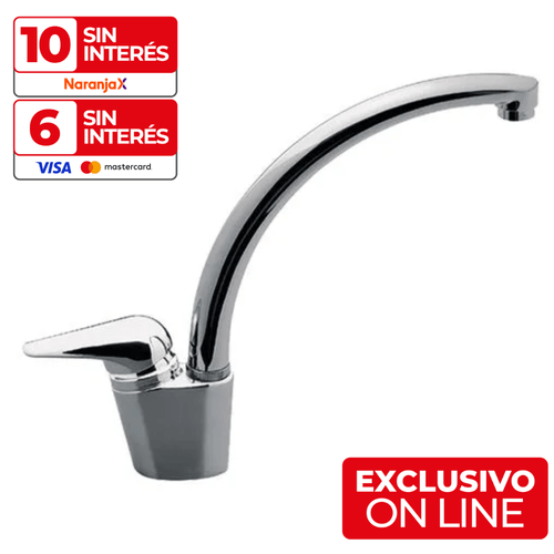Grifería Para Cocina Sobre Mesada Fv Smile Cromo 423/92