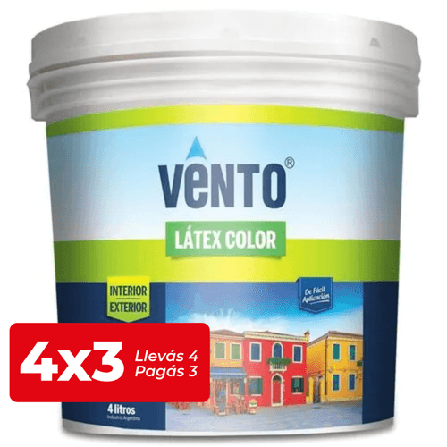 Pintura Latex Vento Cemento 4 Lts