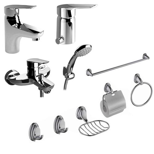 Kit de Grifería para Baño Monocomando Aqualia Atenas