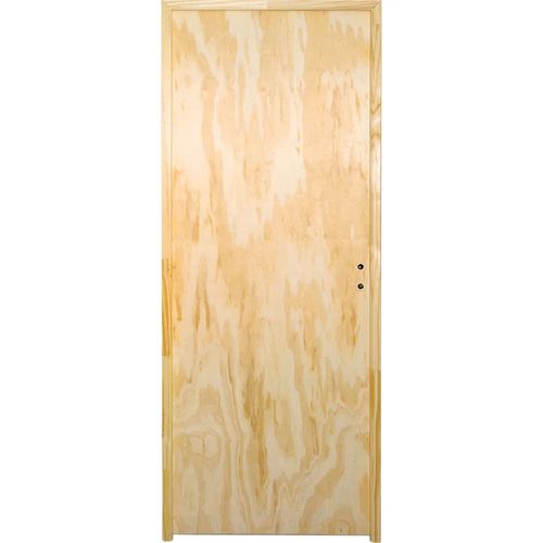Puerta Placa Pino 070x200 Marco Madera Izquierda Herfasa