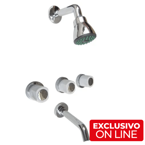 Grifería Para Ducha Estalgrif Vento Blanco Cromo Advance