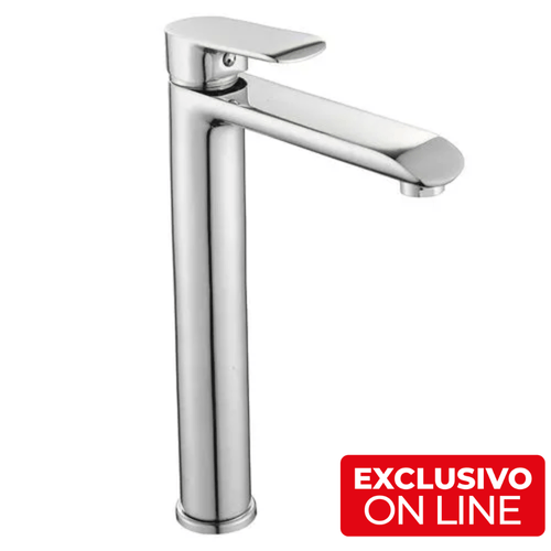 Griferia para Lavatorio Monocomando Cromo Aqualia Alassio II Pico Alto AQ511281P-CR