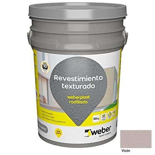 Revestimiento Weber Texturado Rodillado Vison 30 Kg