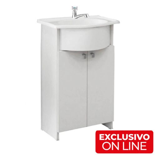 Vanitory Durafort Con Mesada Curva 1Ag 50x40 + Griferia