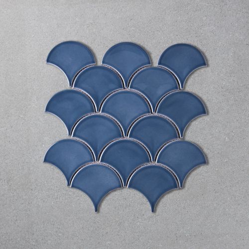 Malla Fika Fishscale Fan Shape Blue